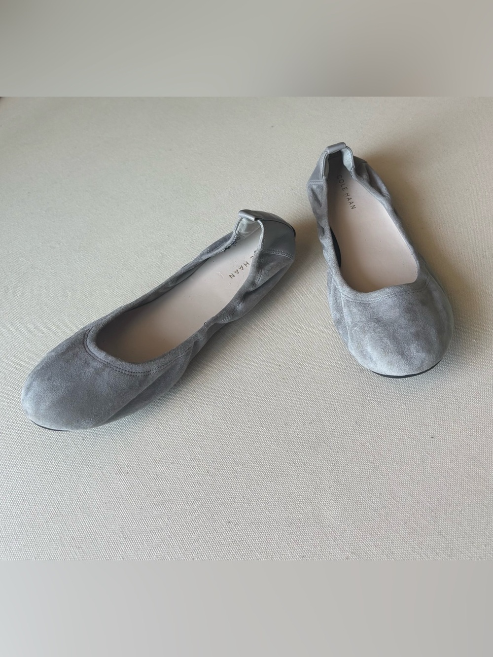 Cole Haan Zero Grand Gray Suede Ballet Flats Sz: 7.5B